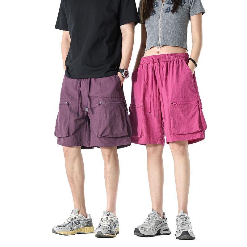 G55 Unisex ljetne šorceve od najlona, 100% najlon, brzo sušeće, prozračne, slobodan kroj, Capri duljina