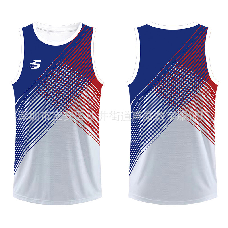 Sportos mellény ujjatlan, digitális nyomtatás, 100% poliészter