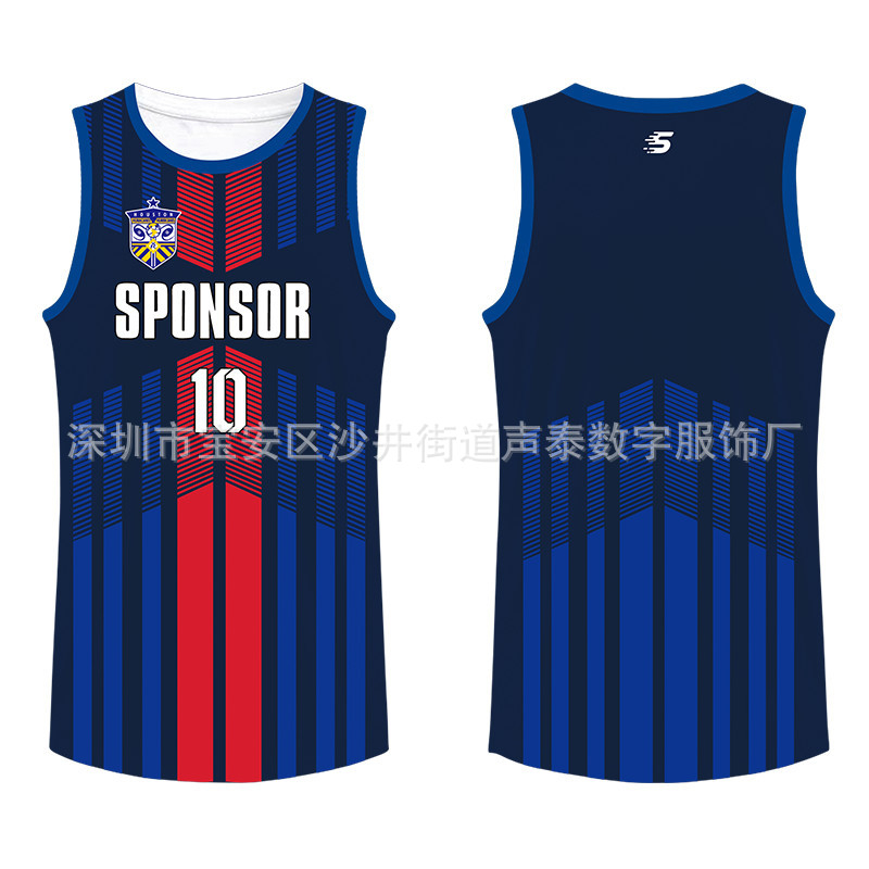 Sportos mellény ujjatlan, digitális nyomtatás, 100% poliészter