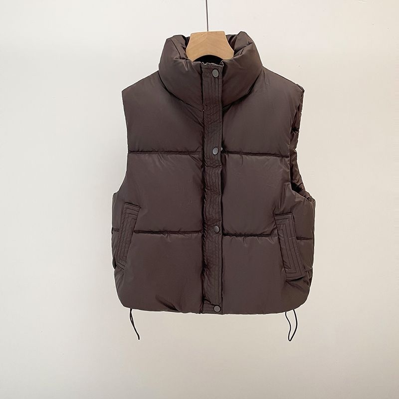 Ženski bez rukava vest od denima pamuka sa spandexom, polo ovratnik, duljina 50–65 cm, proljeće 2025 izdanje