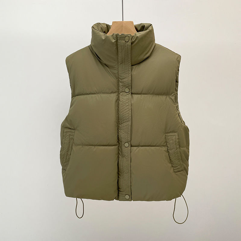 Ženski bez rukava vest od denima pamuka sa spandexom, polo ovratnik, duljina 50–65 cm, proljeće 2025 izdanje