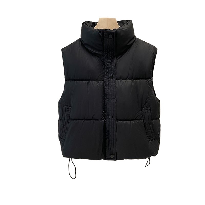 Ženski bez rukava vest od denima pamuka sa spandexom, polo ovratnik, duljina 50–65 cm, proljeće 2025 izdanje