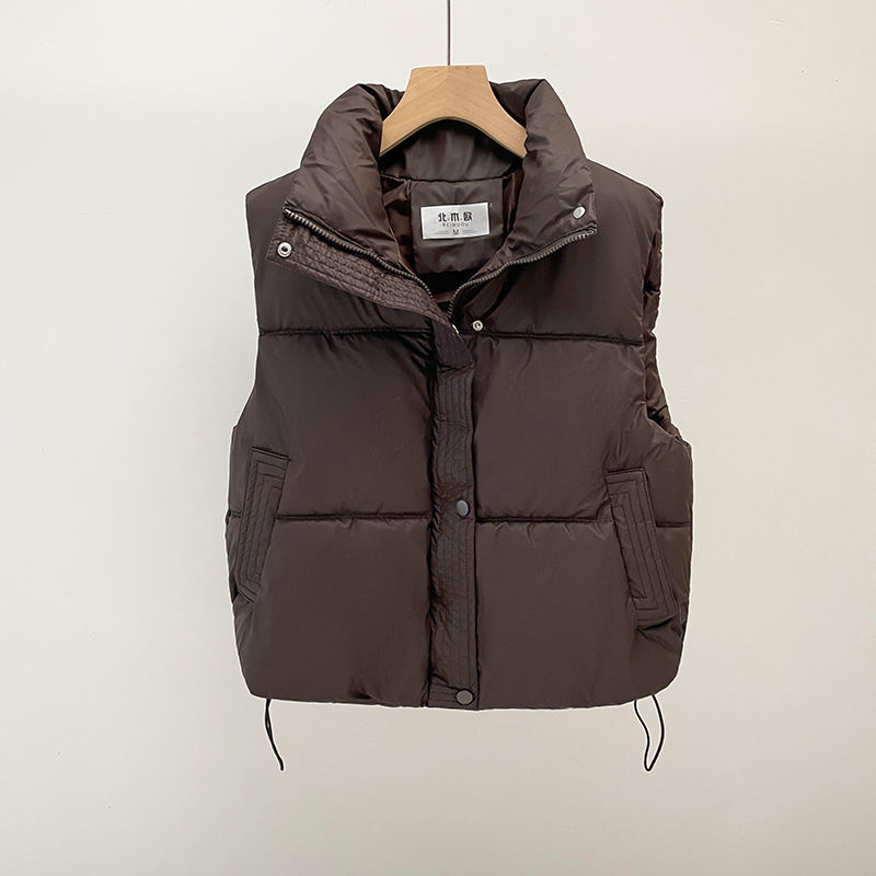 Ženski bez rukava vest od denima pamuka sa spandexom, polo ovratnik, duljina 50–65 cm, proljeće 2025 izdanje