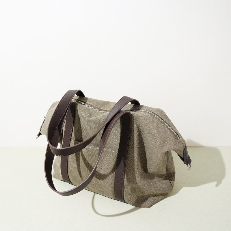 Putna torba s urbanim minimalističkim stilom, platno i poliester, crossbody torba za dnevne prilike, horizontalni kvadratni oblik, podstava od poliestera, unutarnji džep sa zipom i džep za telefon.