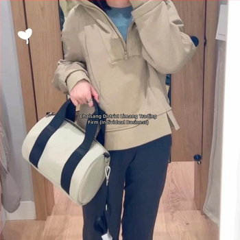 Nylonová cilindrová cez rameno taška – Boston Classic, unisex cestovná taška na voľný čas, hlavná tkanina: nylon (88%), zmes chemických vlákien, rovný typ