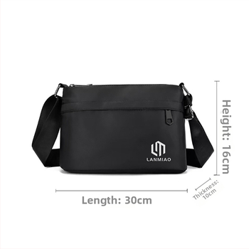 Мъжка чанта за рамо в градски стил, полиестер, джоб за 8-инчов лаптоп, ежедневна употреба