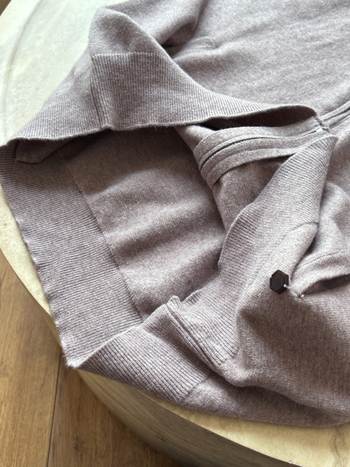 Vuneni kardigan s kapuljom i zipom, casual dizajn s color-block dizajnom, opušten kroj, 80% vuna, 011A901