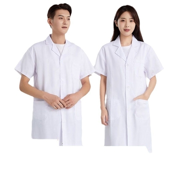 Halat medical pentru bărbați, respirabil din bumbac 70% cu căptușeală poliester-bumbac 30%, haine de lucru patru sezoane, imprimare