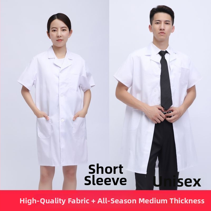 Halat medical pentru bărbați, respirabil din bumbac 70% cu căptușeală poliester-bumbac 30%, haine de lucru patru sezoane, imprimare