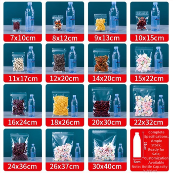 Priehľadný samouzavierací sáčok s plochým dnom na orechy, čaj a občerstvenie | CPP+PET kompozit, tlačené balenie, dĺžka uzávierky 5–20 cm