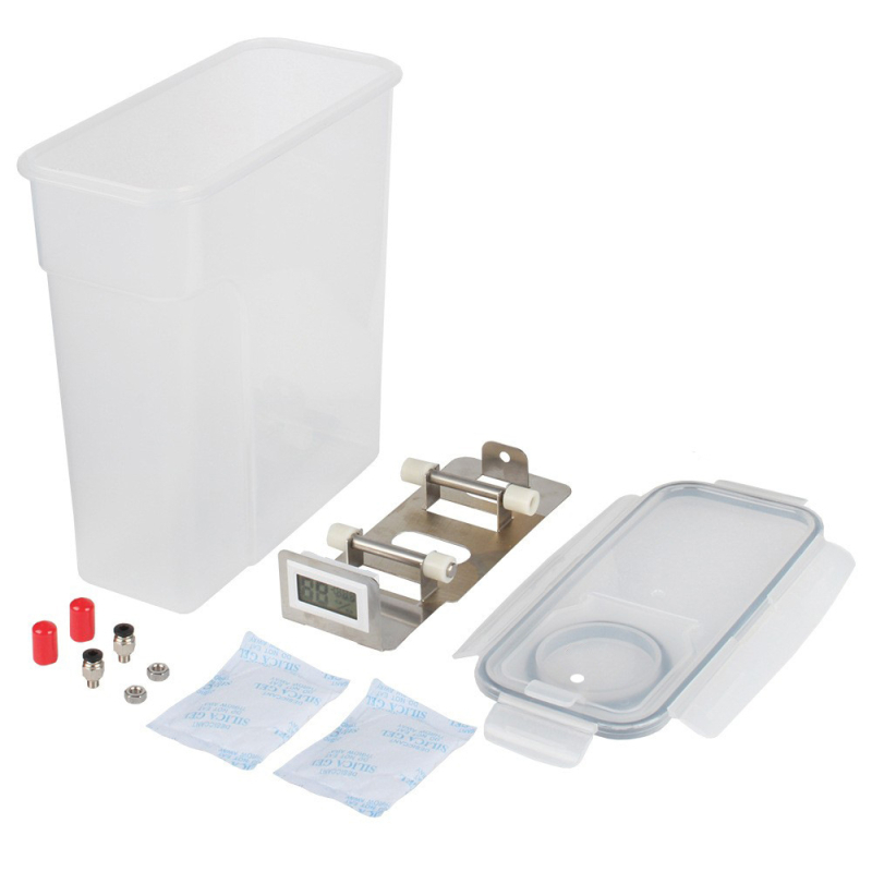 Box na sušenie spotrebného materiálu pre 3D tlač — prachuodolný a vlhkosťodolný uzavretý sklad, plastová konštrukcia, značka 3ds way