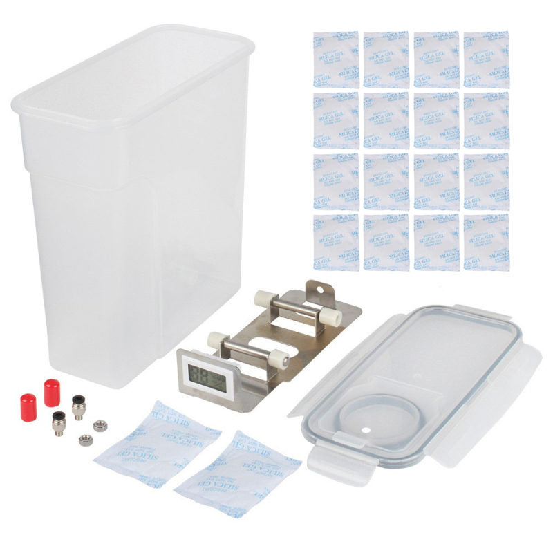 Box na sušenie spotrebného materiálu pre 3D tlač — prachuodolný a vlhkosťodolný uzavretý sklad, plastová konštrukcia, značka 3ds way