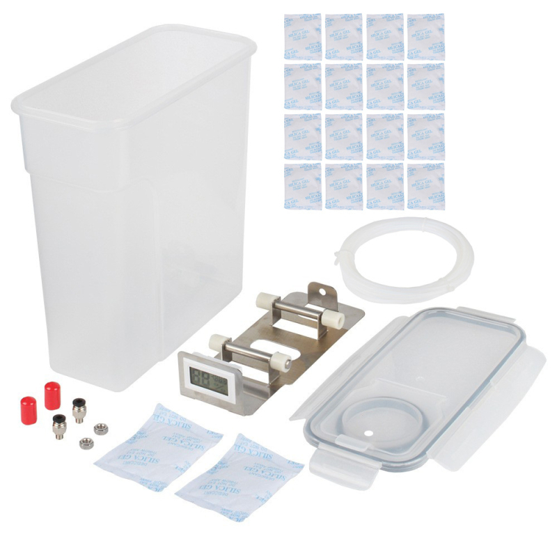 Box na sušenie spotrebného materiálu pre 3D tlač — prachuodolný a vlhkosťodolný uzavretý sklad, plastová konštrukcia, značka 3ds way