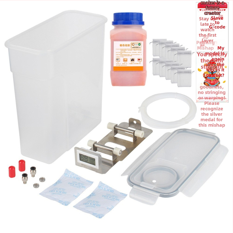 Box na sušenie spotrebného materiálu pre 3D tlač — prachuodolný a vlhkosťodolný uzavretý sklad, plastová konštrukcia, značka 3ds way