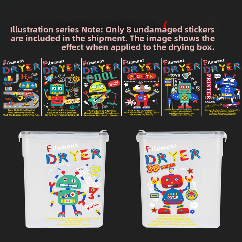 Box na sušenie spotrebného materiálu pre 3D tlač — prachuodolný a vlhkosťodolný uzavretý sklad, plastová konštrukcia, značka 3ds way