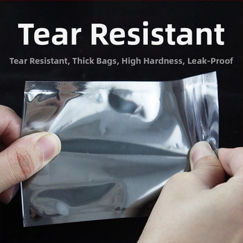 Antistatická plastová taška pre elektroniku – samouzavieracia štítová taška; pôvod Čína; kód produktu: Anti-static ziplock bag; tolerancia ±1–2 mm