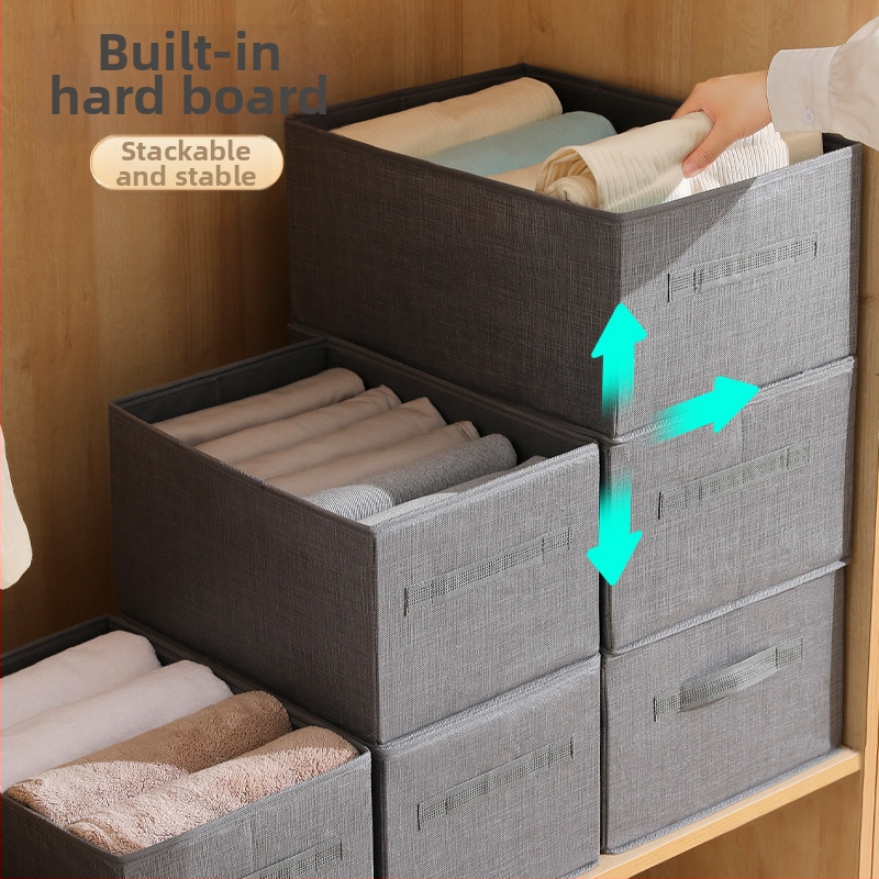Skladovacia krabica na oblečenie, netkaný materiál, objem 35 L, model 8809-1569, moderný minimalistický dizajn, organizér pre spodné prádlo, ponožky a svetre