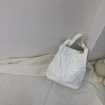Ženska torbica za rameno u korejskom stilu, Kraft papir, bucket bag, otvoreni gornji dio, unutarnji džep sa zipom