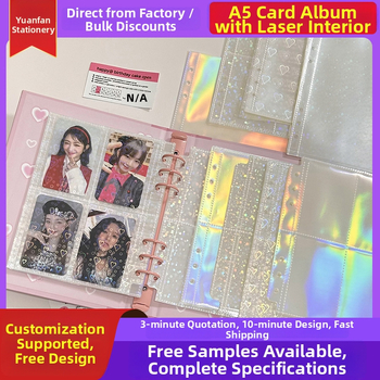 Album na karty s vnútornými stranami so štvorcovým rozložením, PP strany, 6 otvorov, 10 listov, darčekové balenie