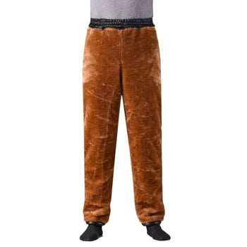 Férfi PU bőrpantaló, béléses fleece, vastag, szél- és vízálló, egyenes szabású, középmagas derék, téli 2024