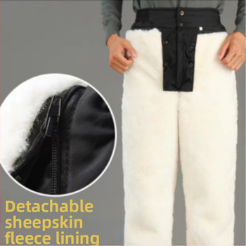 Muške kožne hlače ravnog kroja, visoki struk, prava kravlja koža, podstava od poliestera 90%, zima