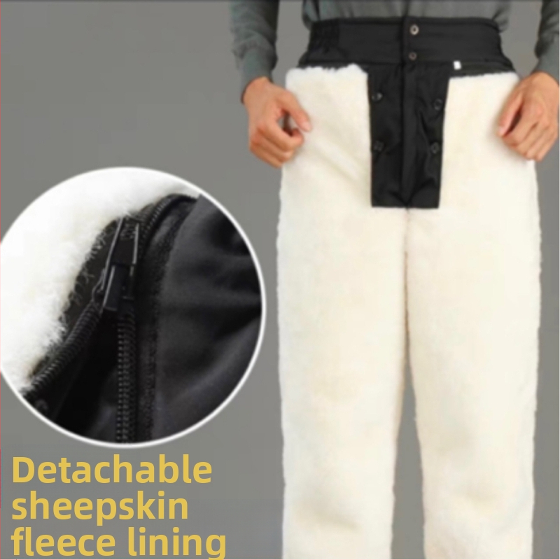 Muške kožne hlače ravnog kroja, visoki struk, prava kravlja koža, podstava od poliestera 90%, zima