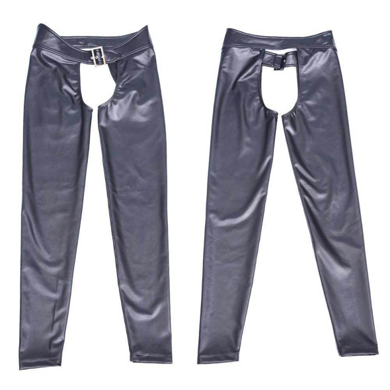 Muške PU kožne hlače za motocikle NK93 – uski kroj, tijesne noge, klub stil