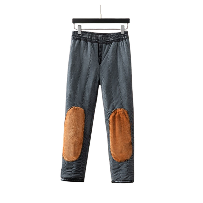 Pantaloni din piele PU, croială dreaptă, cu grosime suplimentară, căptușeală poliester, pentru iarnă