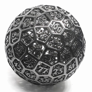 Bakrena D100 kocka s zaobljenim kutem, kutija od 100 komada, za TRPG/DND stolne igre, Šanwei, Guangdong