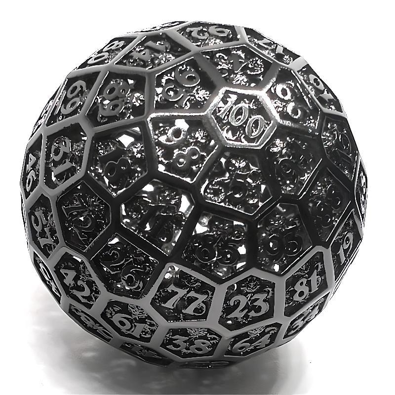 Bakrena D100 kocka s zaobljenim kutem, kutija od 100 komada, za TRPG/DND stolne igre, Šanwei, Guangdong