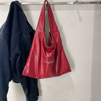 Unisex PU kožna kanta torba, pamuk podstava, džep sa zatvaračem, dvostruke naramenice