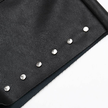 PU kožne šorcice, širokog kroja, srednji pojas, ljeto, gradski stil s ukrasnim detaljima