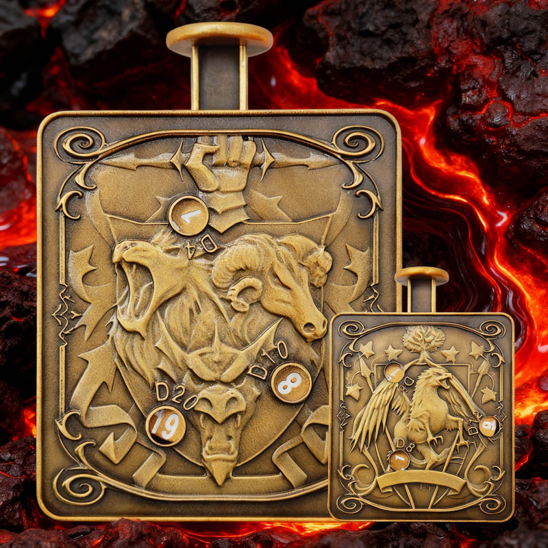 Metalne D&D kocke, cinkova legura, 20-stranih, 7-u-1 ruleta, prilagodljive