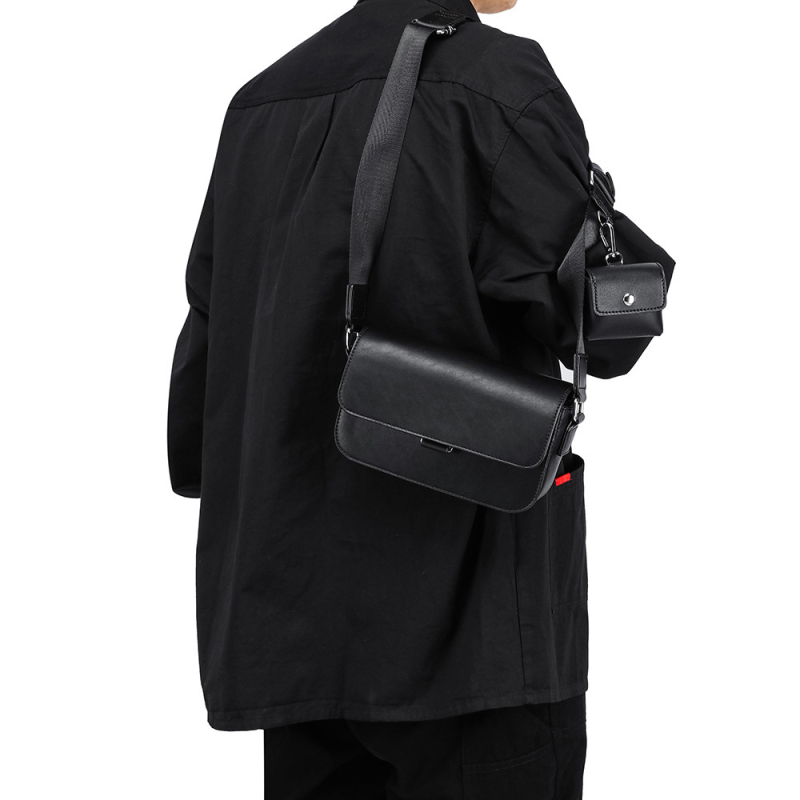 Muška crossbody torba, ulični stil, PVC materijal, karirani uzorak, podstava od poliestera, proljeće 2025