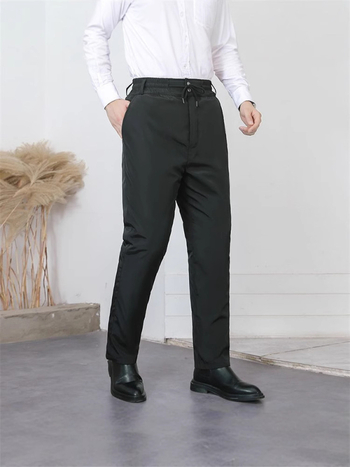 Pantalone od kozje kože s visokim strukom, labavi kroj, debela podstava, 100% podstava