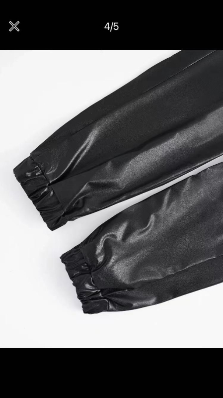 Muške hlače od PU kože, ravnog kroja, s višestrukim džepovima, srednji pojas, retro jesenski stil