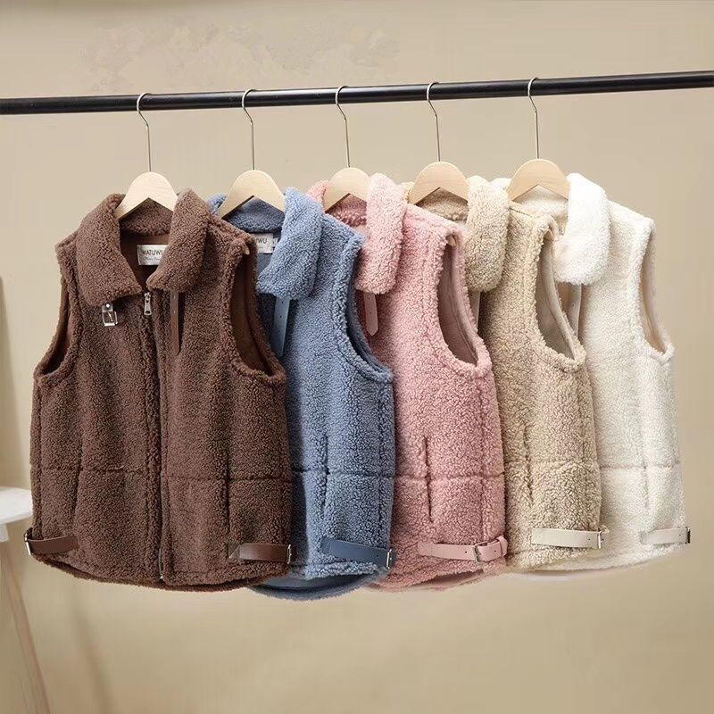 Ženska chenille vesta s poliesterskim punjenjem, polo ovratnik, proljeće 2025, korejski stil