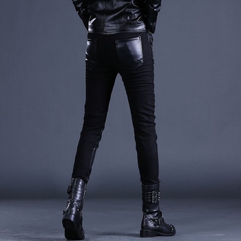 Muške PU kožne motociklističke hlače, Slim-Fit – srednji pojas, PU podstava, proljeće 2025