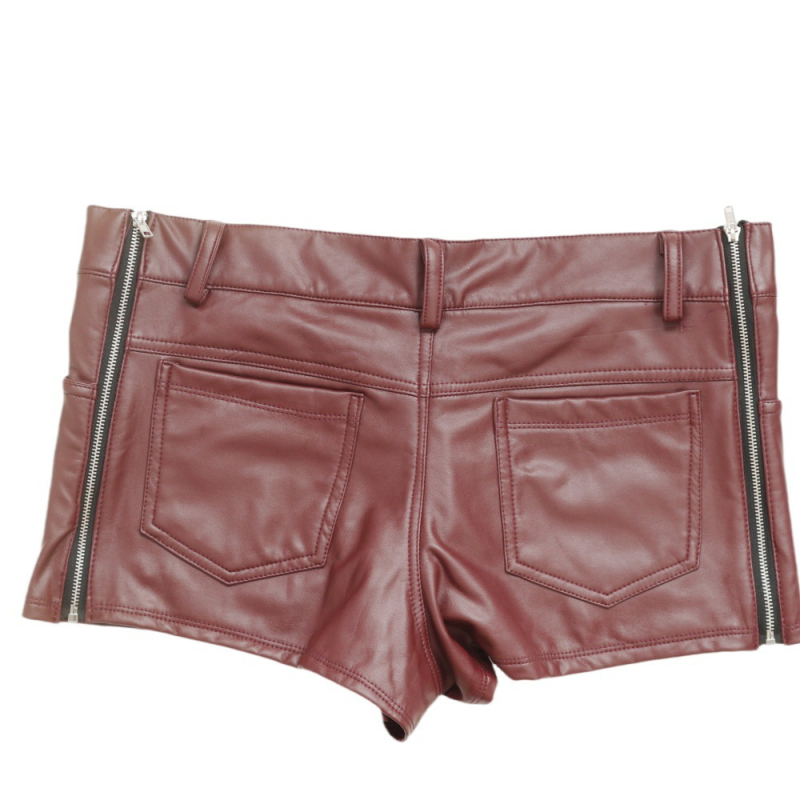 PU kožne šortse - ultra kratke dužine 1 inč, niski struk, korejski stil, labav kroj