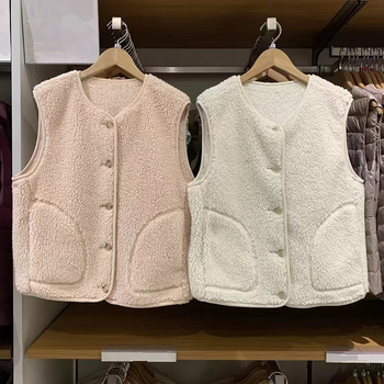 Ženska vest, japansko-korejski ležerni stil, zatvarač, poliester s elastanom, uski kroj