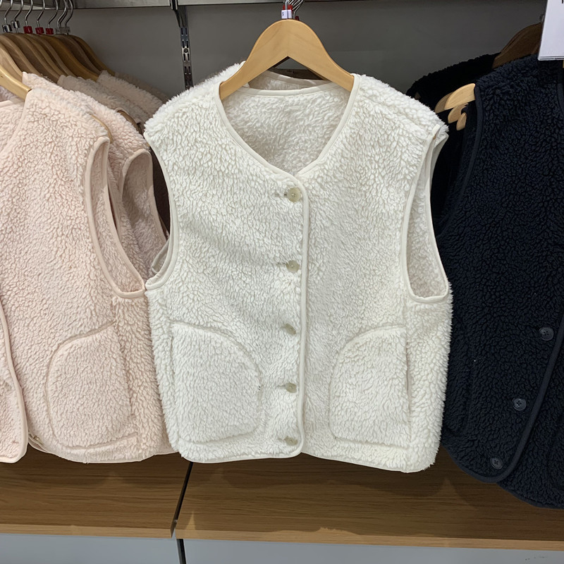 Ženska vest, japansko-korejski ležerni stil, zatvarač, poliester s elastanom, uski kroj