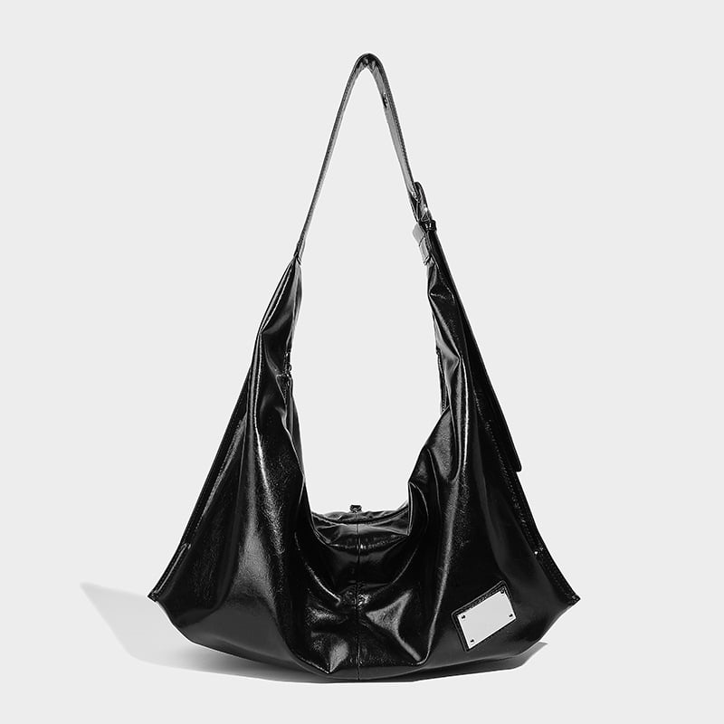 PU tote táska Dumpling-stílusú, tavasz 2025, cipzáras zárás, belső cipzáras zseb