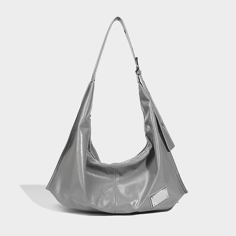 PU tote táska Dumpling-stílusú, tavasz 2025, cipzáras zárás, belső cipzáras zseb