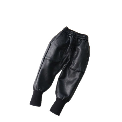 Dječje hlače od PU kože, s flis podstavom, zimske, unisex, za djecu 3–8 godina.