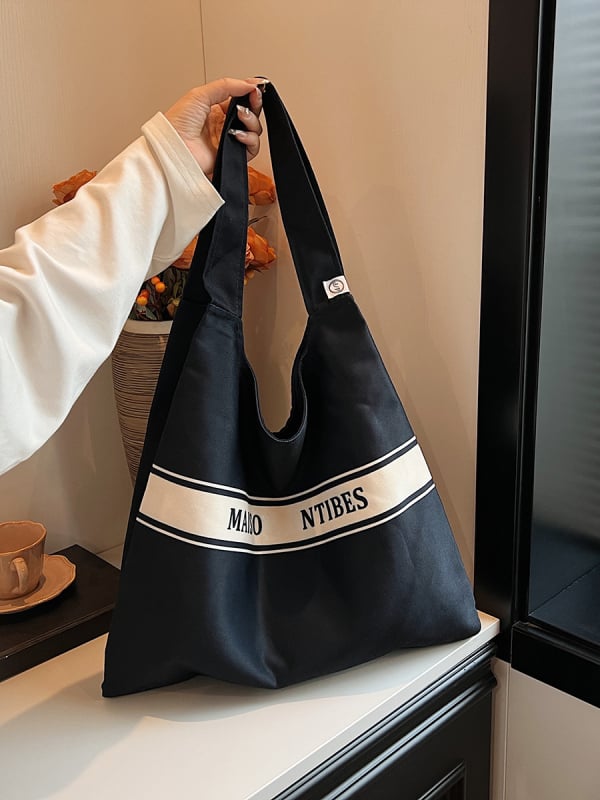 Vászon Tote táska rekreációs utazásokhoz (Horizontális négyzet alakú forma, Poliészter bélés, Belső zseb a telefon számára, Két vállpánt, Tavasz 2025)