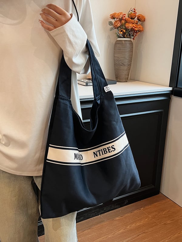 Vászon Tote táska rekreációs utazásokhoz (Horizontális négyzet alakú forma, Poliészter bélés, Belső zseb a telefon számára, Két vállpánt, Tavasz 2025)