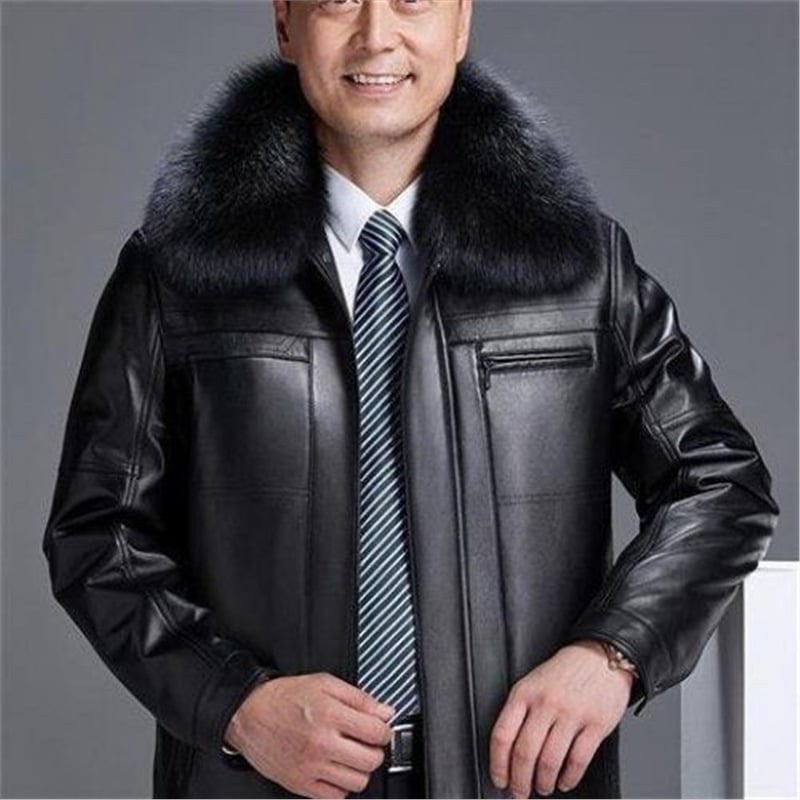 PU bőrből készült kabát, fleece-béléssel, gallér rever, dupla patentos záródás, lazán szabott