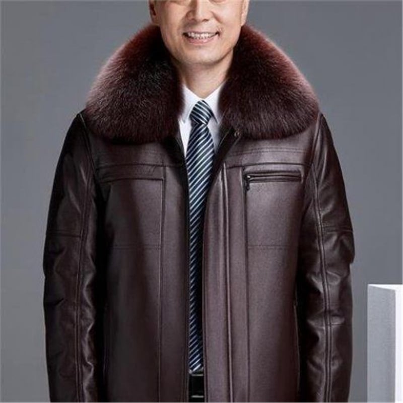 PU bőrből készült kabát, fleece-béléssel, gallér rever, dupla patentos záródás, lazán szabott