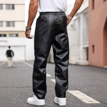 PU kožne hlače - labav kroj, otporne na vjetar, srednja struka, četiri godišnja doba, retro stil
