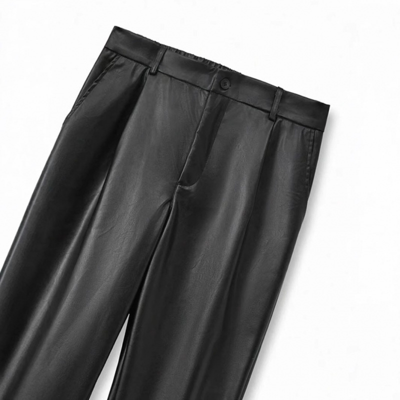 PU kožne hlače - labav kroj, otporne na vjetar, srednja struka, četiri godišnja doba, retro stil